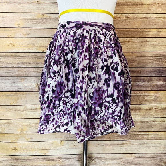 Urban Outfitters Kimchi Blue Purple Leopard Skirt - Picture 1 of 8
